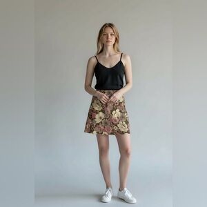 Simple Irresistible vintage 90s Y2K Floral A-Line Skirt